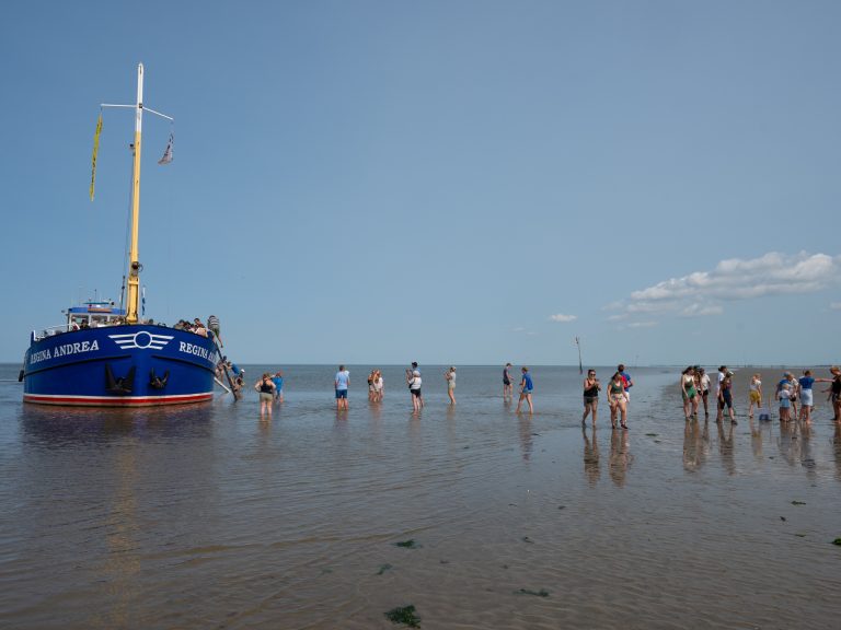 Droogvallen en wadlopen met de Regina Andrea — natuur in Harlingen