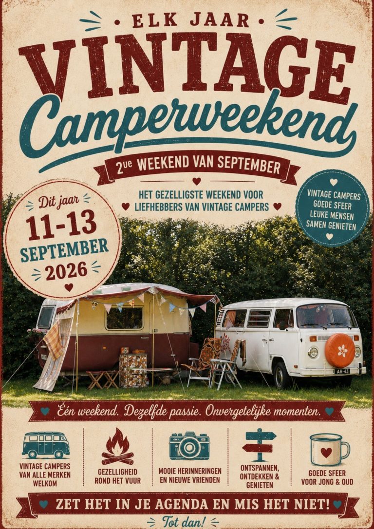 Vintage Kampeerweekend 11-13 september 2026 — festival in Workum